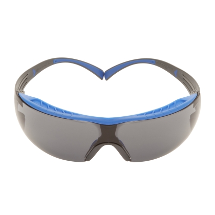 Occhiali, 3M, SF402XSGAF-BLU-EU, Lenti grigie, montatura blu/grigia, anti-appannamento/rivestimento antigraffio