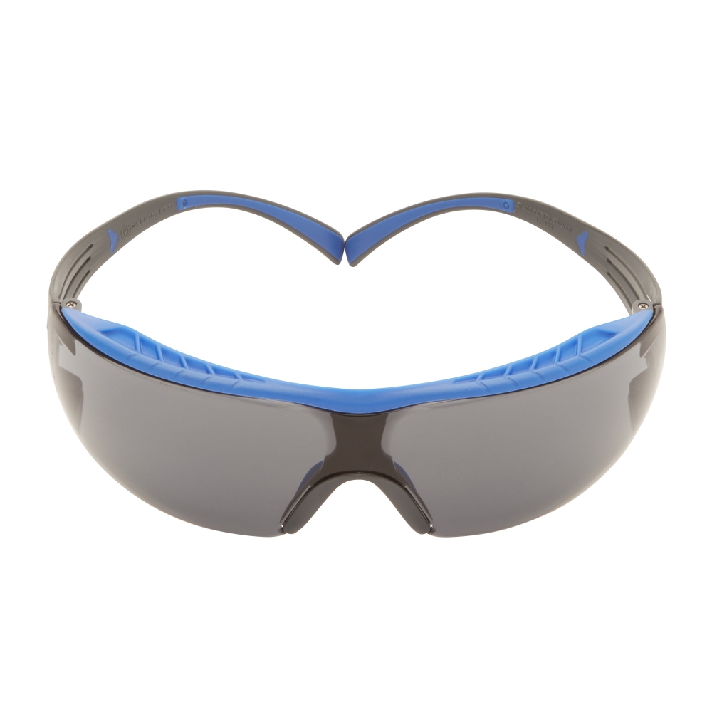 Occhiali, 3M, SF402XSGAF-BLU-EU, Lenti grigie, montatura blu/grigia, anti-appannamento/rivestimento antigraffio