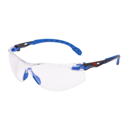 Occhiali, 3M, S1101SGAF-EU, Lenti trasparenti, montatura blu/nera, anti-appannamento/rivestimento antigraffio