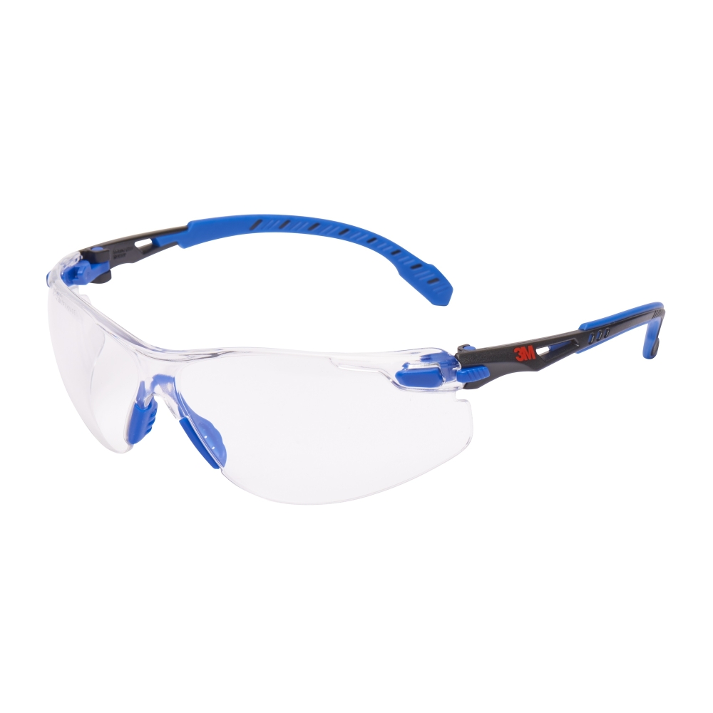 Occhiali, 3M, S1101SGAF-EU, Lenti trasparenti, montatura blu/nera, anti-appannamento/rivestimento antigraffio