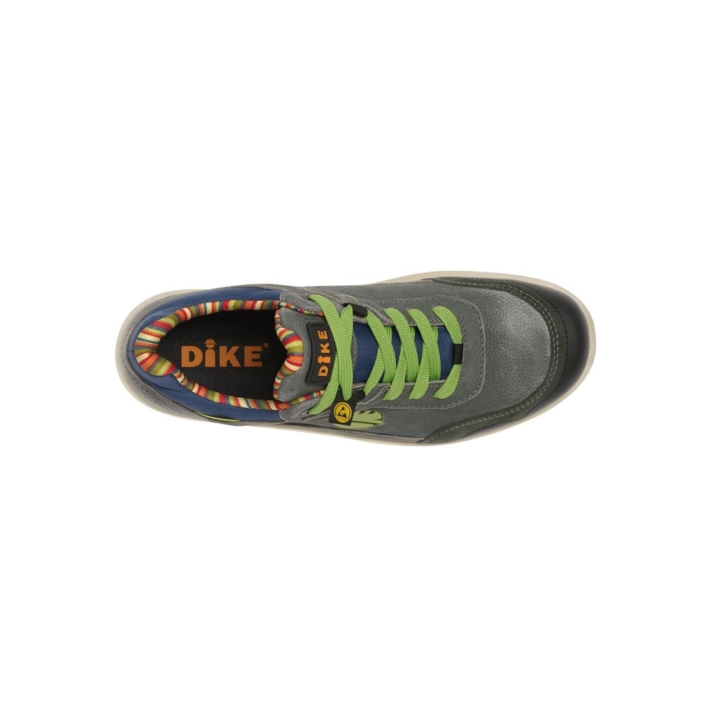Scarpe da lavoro, Dike Agility Reload, DIK23911.201, colore grigio, lacci verdi , suola verde, non indossate