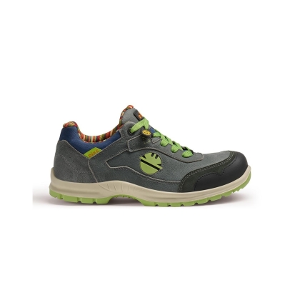 Scarpe da lavoro, Dike Agility Reload, DIK23911.201, colore grigio, lacci verdi , suola verde, non indossate