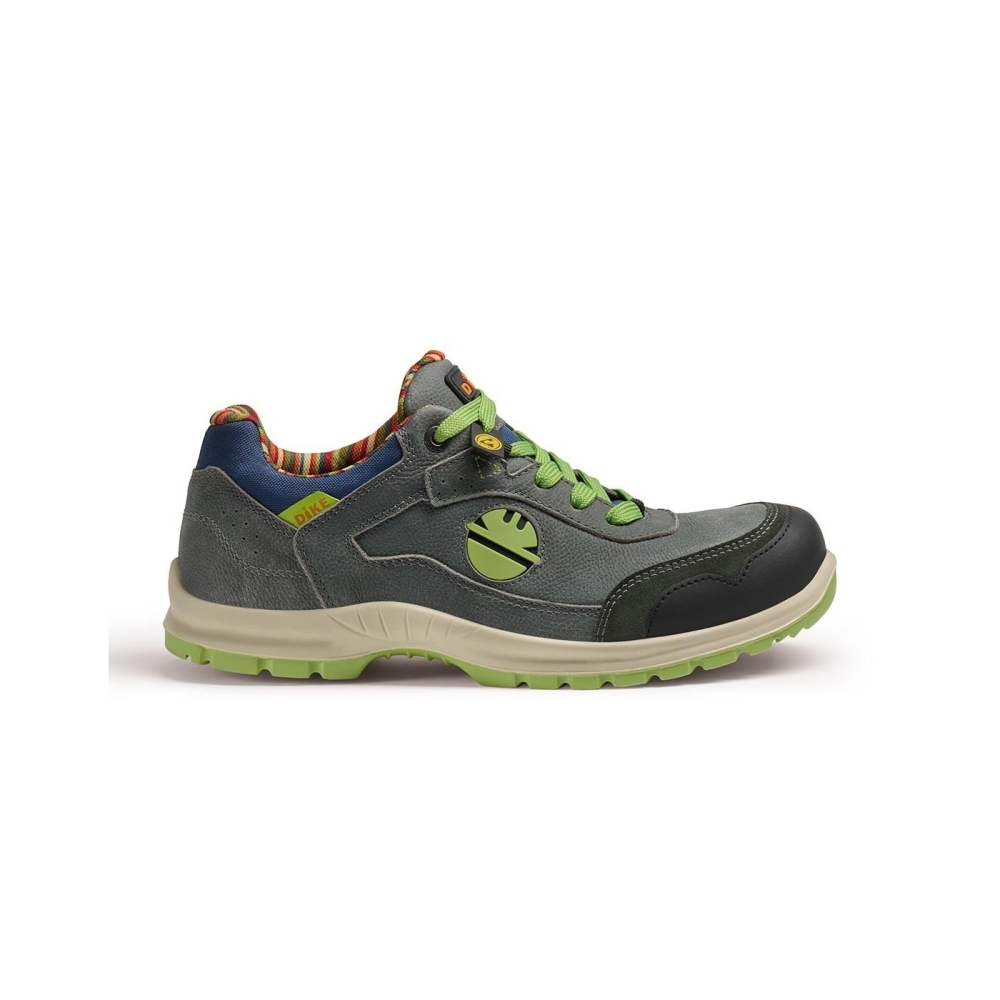 Scarpe da lavoro, Dike Agility Reload, DIK23911.201, colore grigio, lacci verdi , suola verde, non indossate