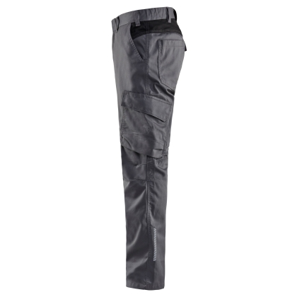 Pantalone Blaklader Industria Stretch 1444 GRIGIO NERO, è ideale per l'industria, manutenzione e qualsiasi ambiente di lavoro