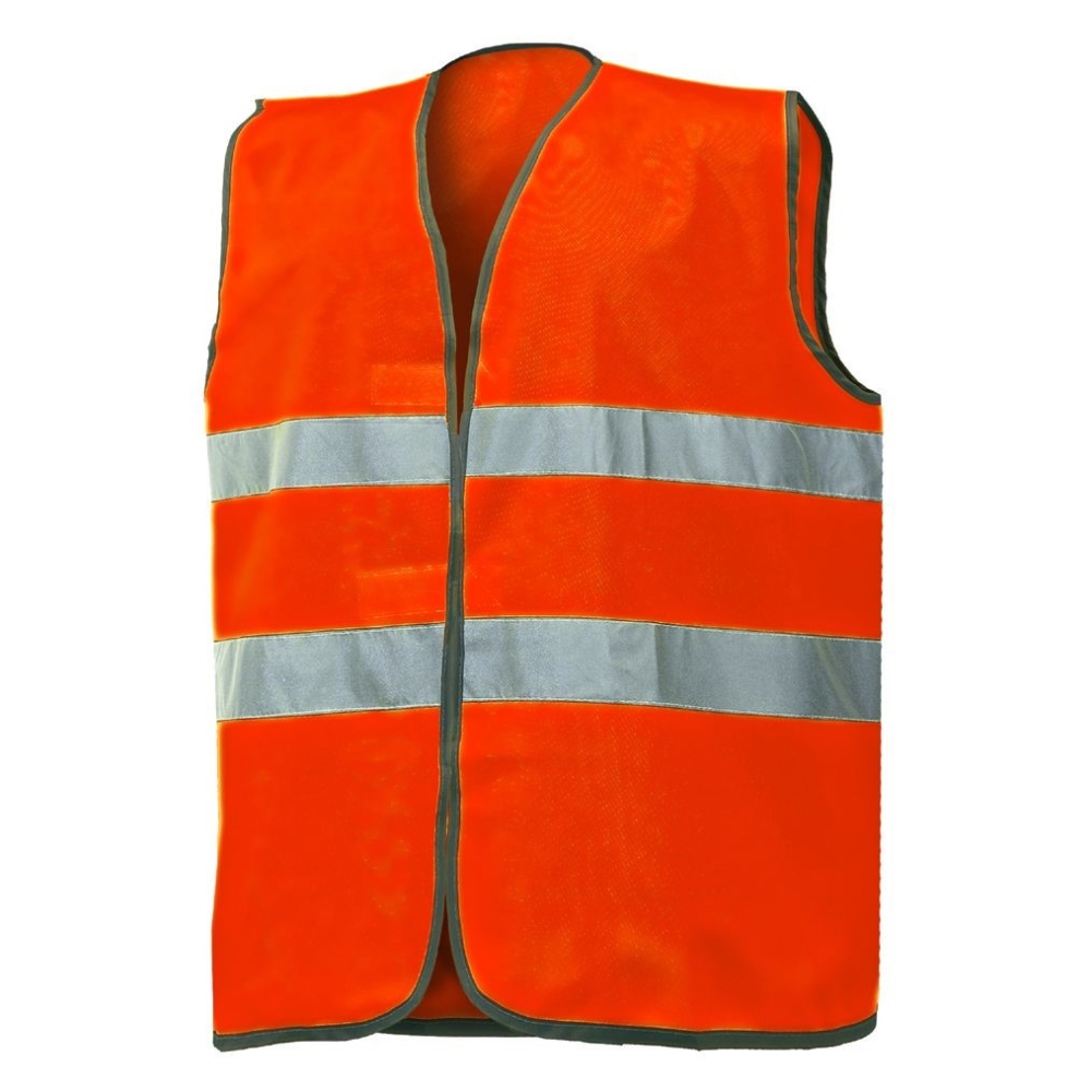 Gilet ISSA, Alta Visibilità, in Poliestere, dotato di chiusura con velcro, colore arancione