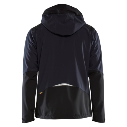 Giacca, Blaklader, Softshell, 4749, colore blu, Softshell, tessuto stretch impermeabile e antivento, con cappuccio