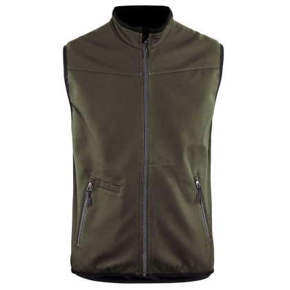 Gilet, Blaklader, Softshell, 3850, Softshell leggero, bicolore verde militare e nero, tessuto traspirante