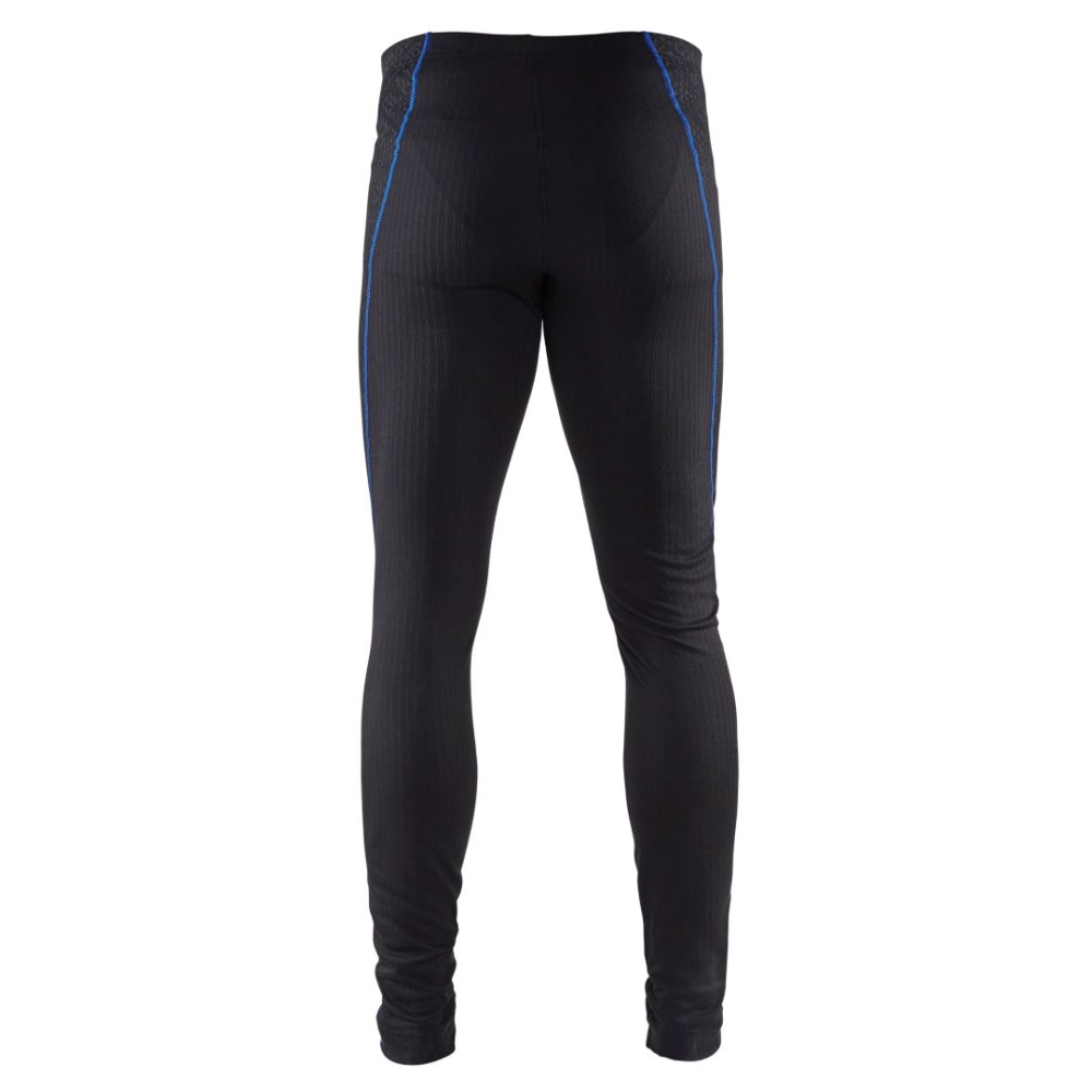 Intimo termico, pantalone, Blaklader, 6810, colore nero, cucitute blu, Poliestere, tessuto a coste