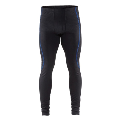 Intimo termico, pantalone, Blaklader, 6810, colore nero, cucitute blu, Poliestere, tessuto a coste