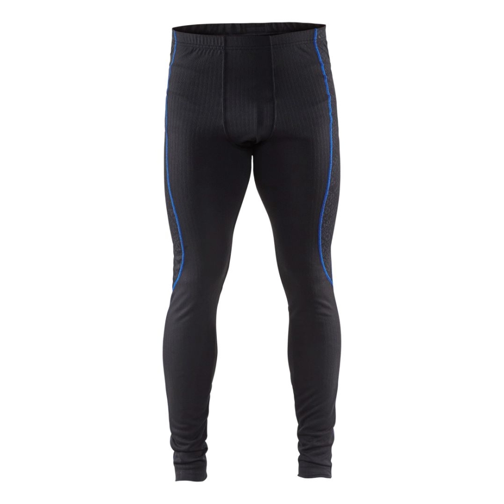 Intimo termico, pantalone, Blaklader, 6810, colore nero, cucitute blu, Poliestere, tessuto a coste