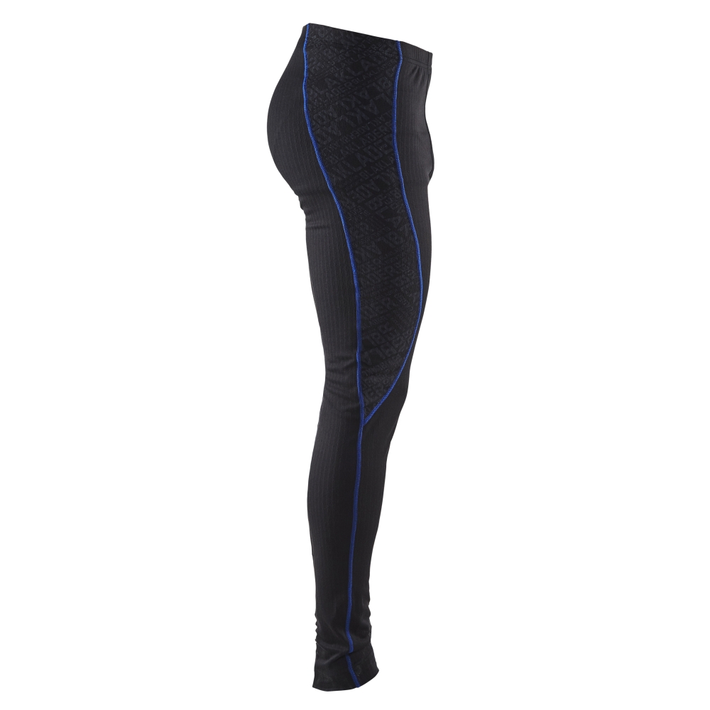 Intimo termico, pantalone, Blaklader, 6810, colore nero, cucitute blu, Poliestere, tessuto a coste