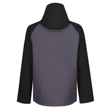 Giacca, Tactical Threads Surrender, colore nero e grigio, Softshell, idrorepellente, con cappuccio