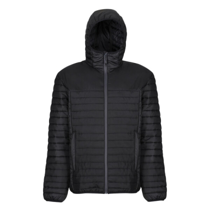 Piumino, Regatta Professional, Honestly Made, colore nero, Poliestere riciclato, idrorepellente, con cappuccio