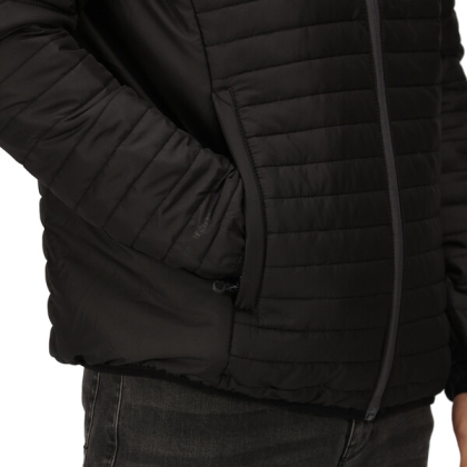 Piumino, Regatta Professional, Honestly Made, colore nero, Poliestere riciclato, idrorepellente, con cappuccio