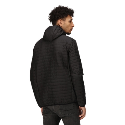 Piumino, Regatta Professional, Honestly Made, colore nero, Poliestere riciclato, idrorepellente, con cappuccio, indossato