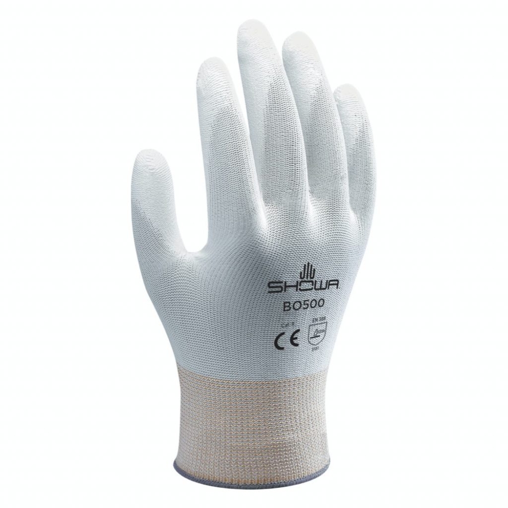 Guanto, Showa, SHB0500, colore bianco, spalmatura bianca, Palmo rivestito in poliuretano, dorso traspirante