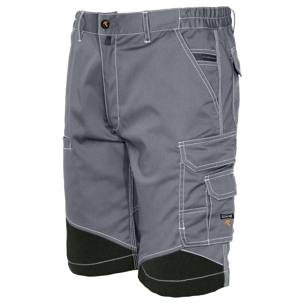 Bermuda, ISSA, Stretch Extreme, 8834B, colore grigio, Tessuto elasticizzato, 9 tasche
