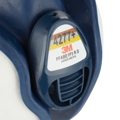 Semimaschera senza manutenzione 3M, 4277+, riutilizzabili, per gas, vapori e particolato, serie 4000, non indossata