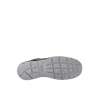 Scarpe antinfortunistiche, Diadora Run Text, Calzatura bassa, in pelle Perwanger antigraffio, colore grigio, suola nera