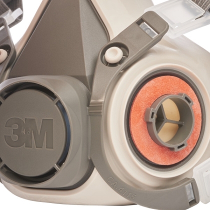 Semimaschera 3M, 6100, taglia S, riutilizzabili, con filtri intercambiabili, serie 6000, non indossata