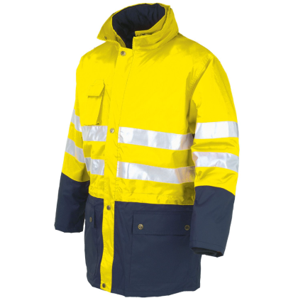 Giubotto altra visibilità, ISSA, 04638N, colore giallo,  3 tasche e giubbino interno 2 tasche, maniche staccabili