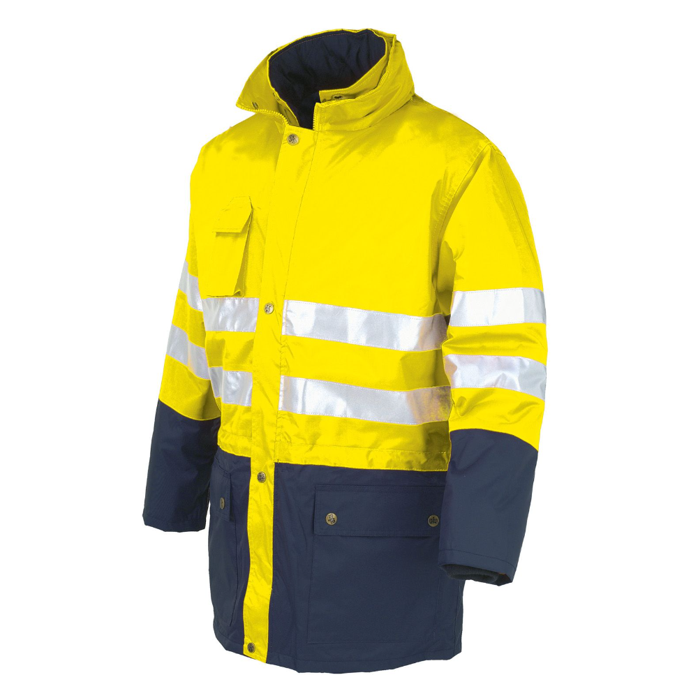 Giubotto altra visibilità, ISSA, 04638N, colore giallo,  3 tasche e giubbino interno 2 tasche, maniche staccabili
