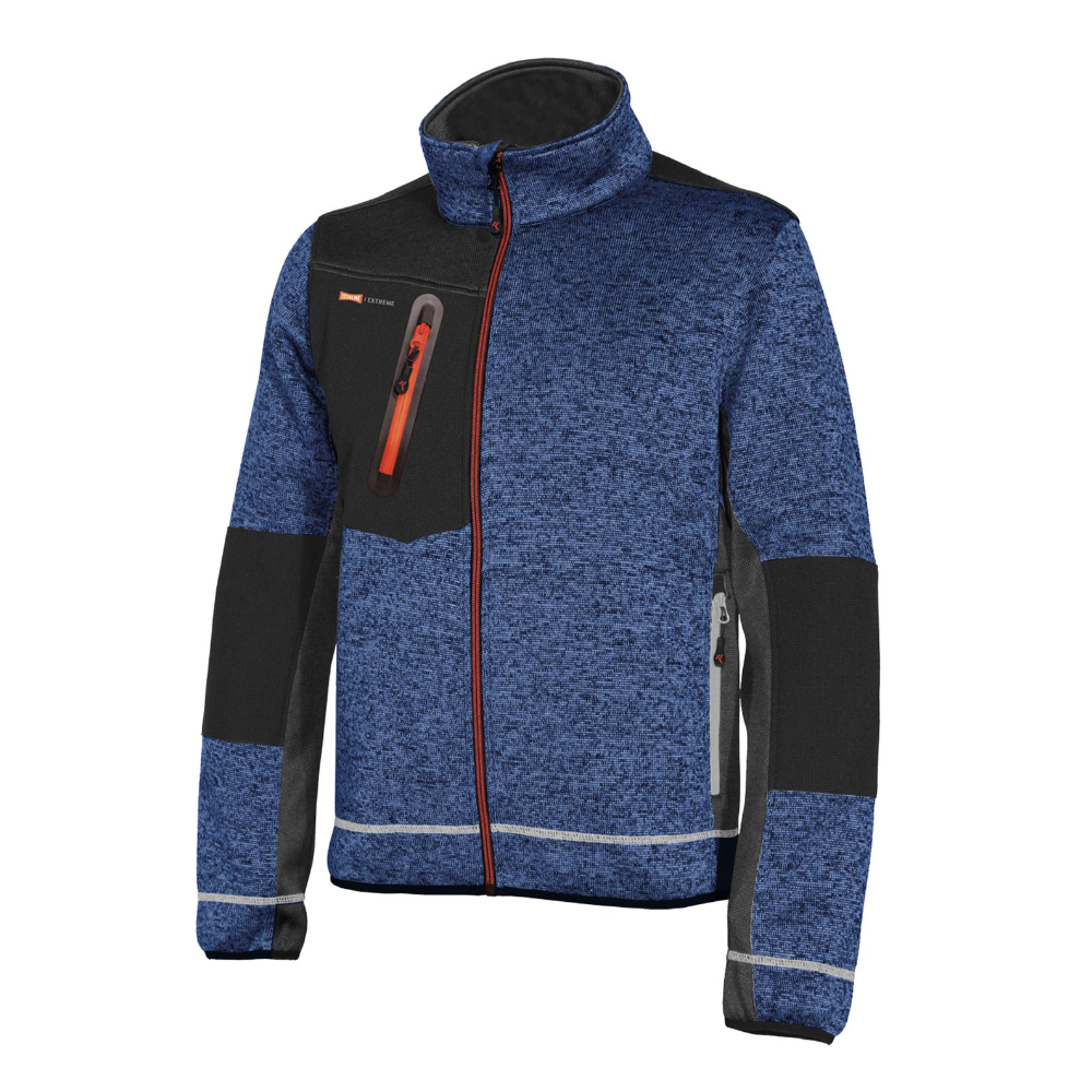GIUBBINO ISSA, REVENGE, 8881B, colore blu, senza cappuccio,  inserti antiabrasione, 5 tasche