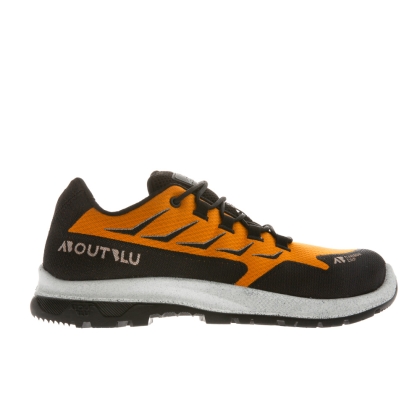 Scarpe, AboutBlu, Flow Orange, colore arancione a nero, lacci neri, suola nera, Calzatura bassa, in poliestere