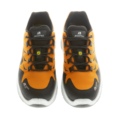 Scarpe, AboutBlu, Flow Orange, colore arancione a nero, lacci neri, suola nera, Calzatura bassa, in poliestere