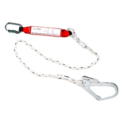 Cordino, Akrobat, AK112P, Sistema anticaduta con dissipatore, corda colore bianco