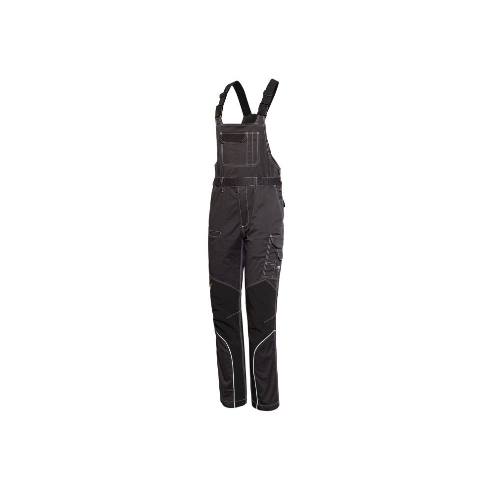 Pettorina, ISSA, Stretch Extreme, 8835B, colore grigio antracite, Tessuto resistente ed elasticizzato, 10 tasche