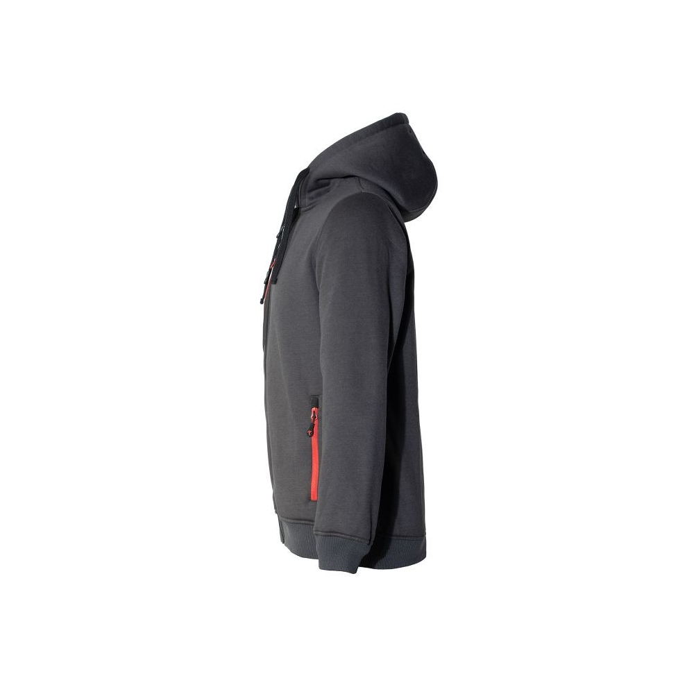 Felpa, ISSA, Tube, 8883B, colore grigio, 5 tasche, con cappuccio