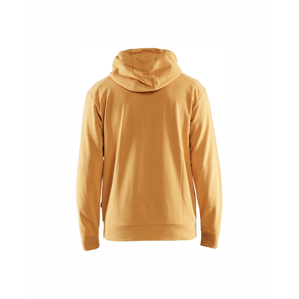 Felpa, Blaklader, 3530, colore giallo, 100% cotone french terry, con cappuccio