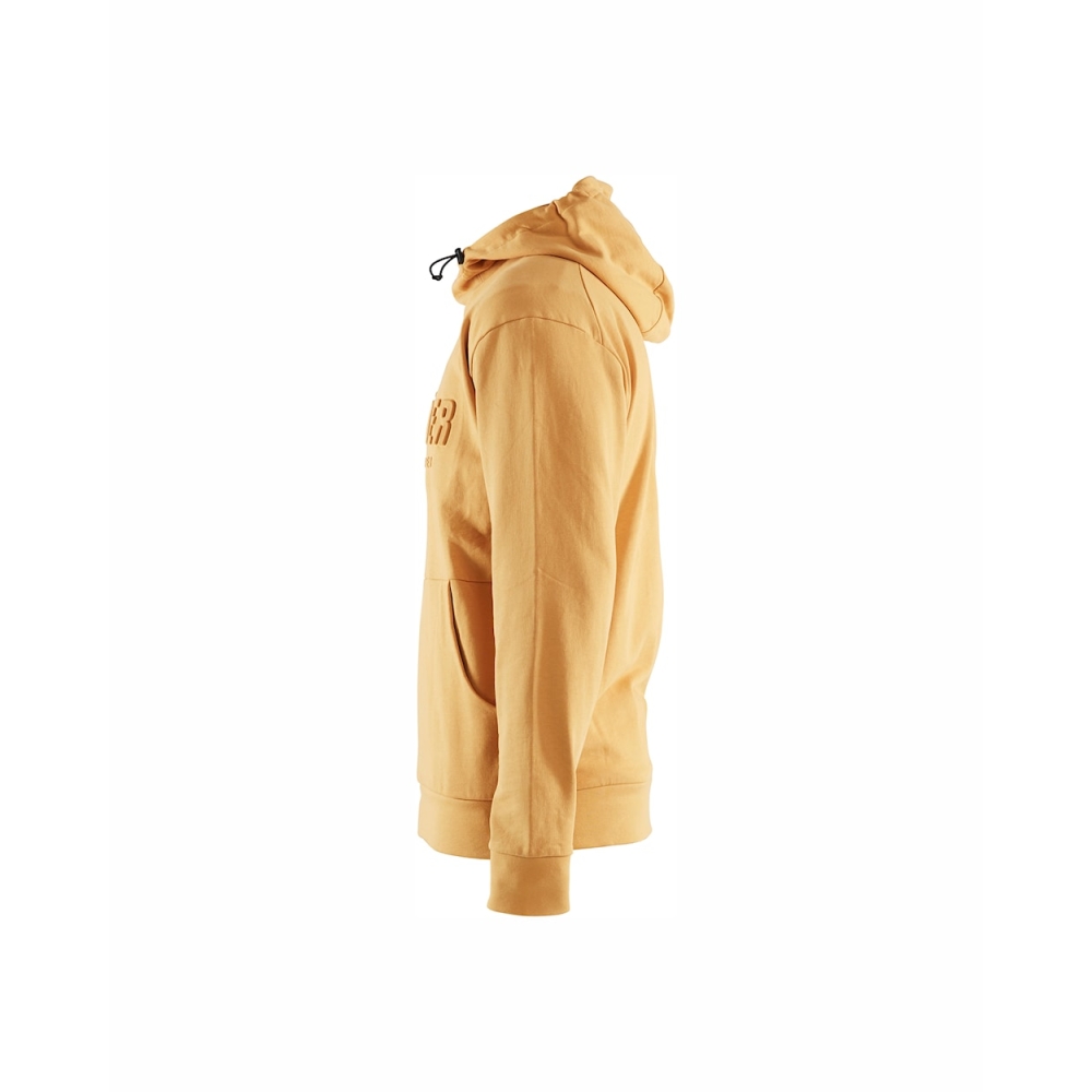 Felpa, Blaklader, 3530, colore giallo, 100% cotone french terry, con cappuccio