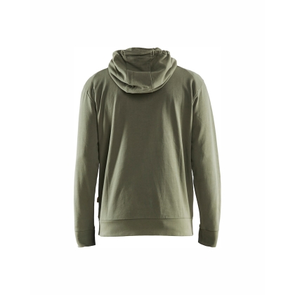 Felpa, Blaklader, 3530, colore verde, 100% cotone french terry, con cappuccio
