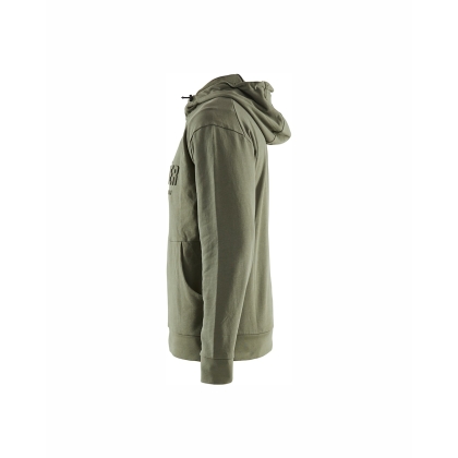 Felpa, Blaklader, 3530, colore verde, 100% cotone french terry, con cappuccio