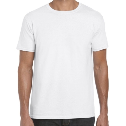 T-Shirt 100% cotone a manica corta di colore bianco.