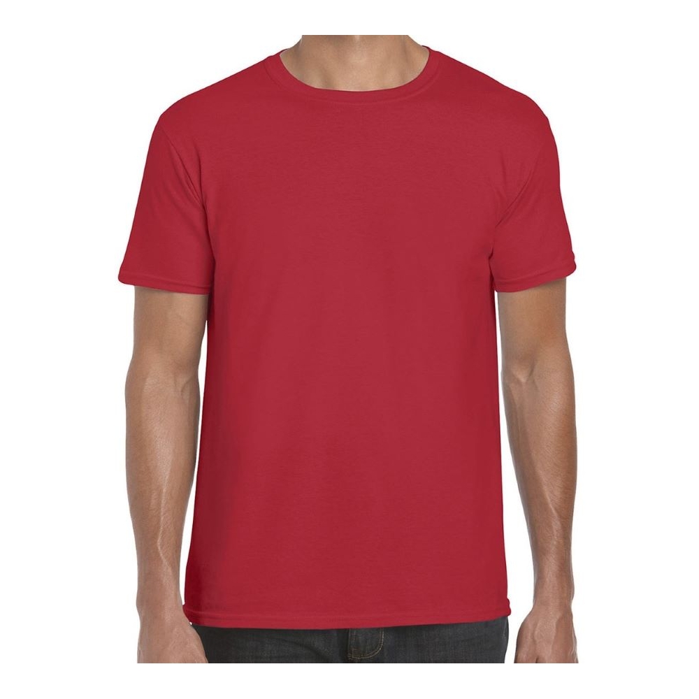 T-Shirt 100% cotone a manica corta di colore rosso.