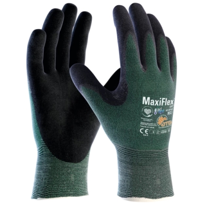 Guanto, ATG, Maxiflex CUT, 42-8743, colore verde, spalmetura  in gomma nitrilica colore nero