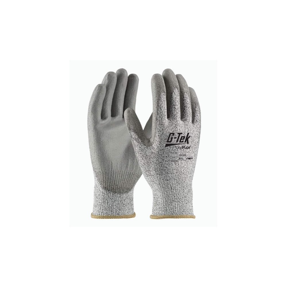 Guanto, G-Tek polykor, 16-533-EN, colore grigio, Spalmatura in poliuretano colore grigio
