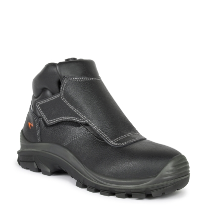 Scarpe antinfortunistiche, Pezzol Belmont, colore nero, suola nera, Calzatura alta, pelle Idrotech idrorepellente