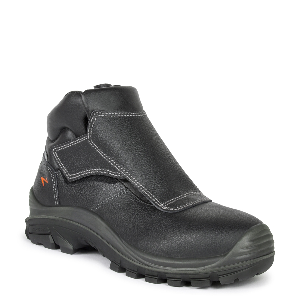 Scarpe antinfortunistiche, Pezzol Belmont, colore nero, suola nera, Calzatura alta, pelle Idrotech idrorepellente