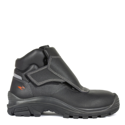 Scarpe antinfortunistiche, Pezzol Belmont, colore nero, suola nera, Calzatura alta, pelle Idrotech idrorepellente