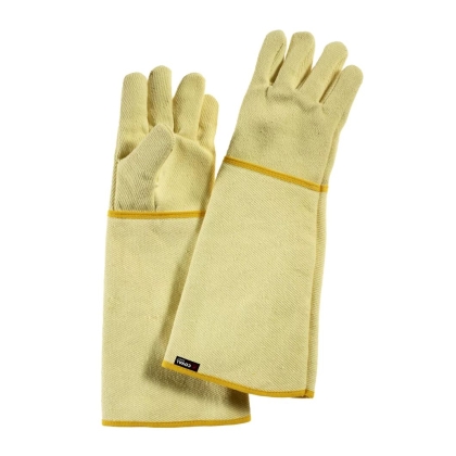 Guanto aramidico, Coval Safety, S5TK, colore giallo, tessuto di fibra aramidica.