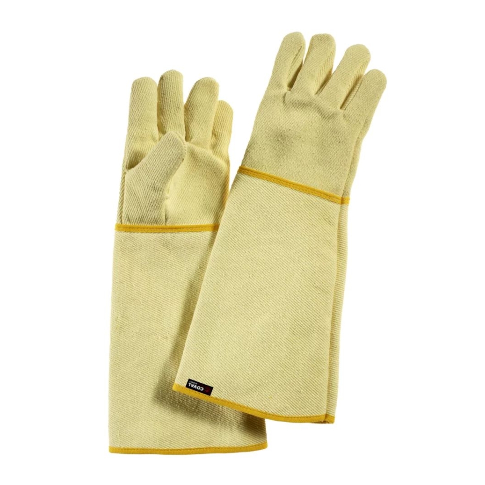 Guanto aramidico, Coval Safety, S5TK, colore giallo, tessuto di fibra aramidica.