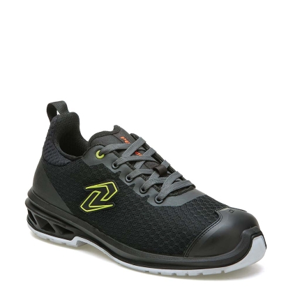 Scarpe antinfortunistiche, Pezzol Supernova, colore nero, lacci grigi, Calzatura bassa, in tessuto mesh
