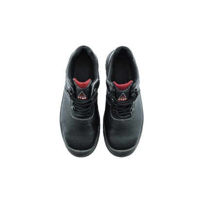 Scarpe antinfortunistiche, No Stop, Texas, colore nero, suola nera, Calzatura bassa, pelle idrorepellente