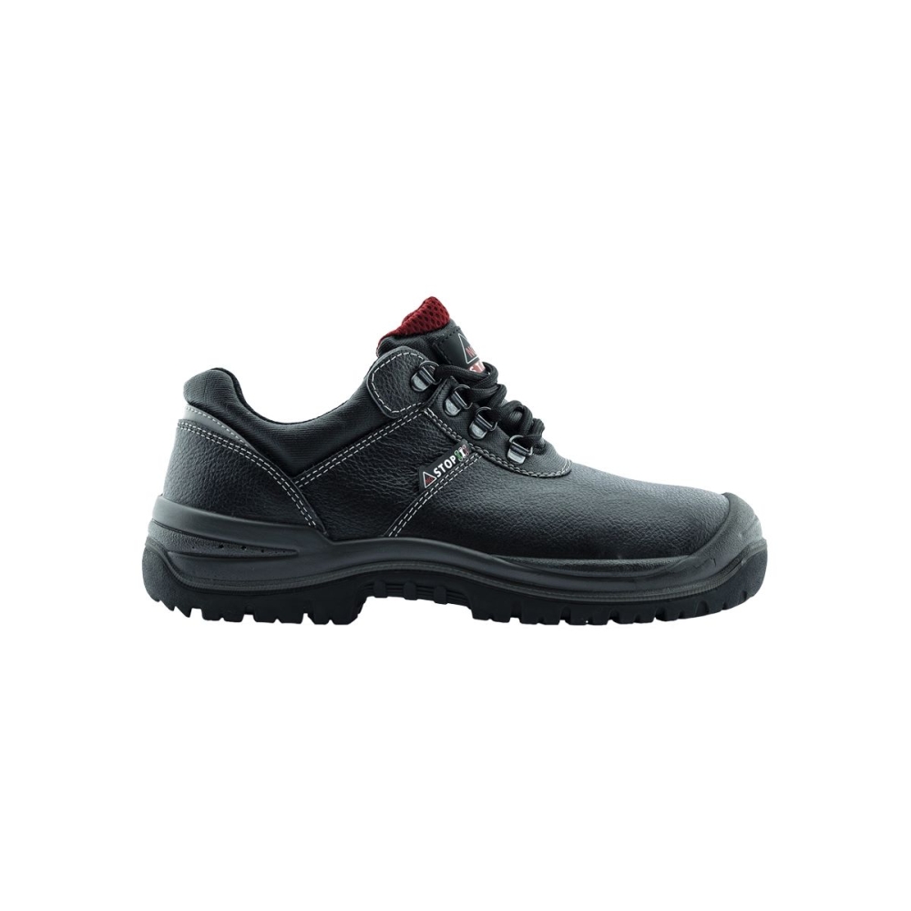 Scarpe antinfortunistiche, No Stop, Texas, colore nero, suola nera, Calzatura bassa, pelle idrorepellente