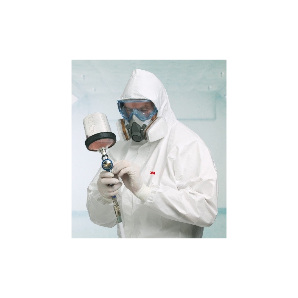 Semimaschera 3M, 6300, taglia L, riutilizzabili, con filtri intercambiabili, serie 6000, indossata