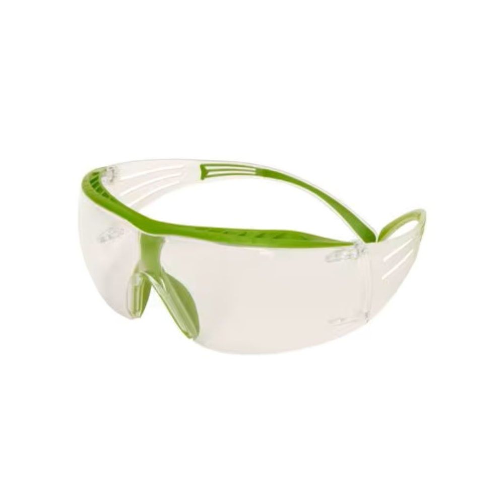 Occhiali 3M SSF401XSGAF-GRN, Montatura verde/trasparente, anti-appannamento, antigraffio,